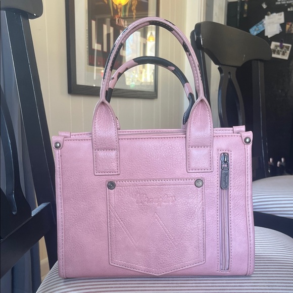 Wrangler Pink and Black Cowprint Purse - Picture 2 of 5